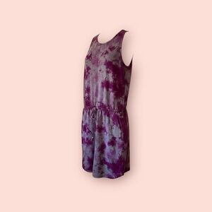 Sundry The Weekender Tank Dress Evereve Berry Tie Dye Racerback Size 3 (Large)